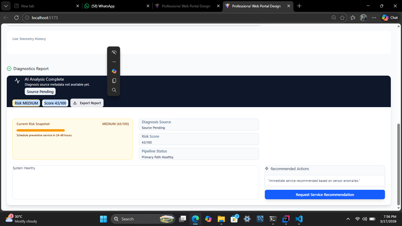 AI Predictive Maintenance for Vehicle Service Scheduling System screenshot 3